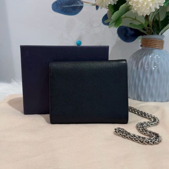 NEW PRADA Saffiano Leather Trifold Wallet - Picture 3 of 16